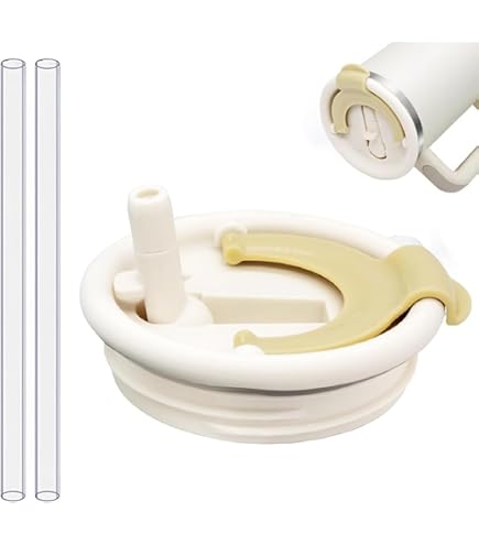 Stanley Cup Replacement Lid, Pack Of 2 Stanley Cup Lids For 40 Oz Cups With 2 Straws, Stanley Flip Straw Lid, Leak-Proof, Waterproof Stanley Cup Lid