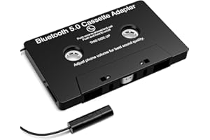 Mersoco Adattatore Cassetta AutoradioBT 5.0,cassetta adattatore Bluetooth per auto, Ricevitore Stereo Ad Alta fedeltà con Riduzione del Rumore per Tablet per Auto