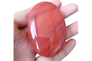 Lovionus89 Synthese Kirschquarz Sorgensteine,Oval Palme Tasche Heilkristall Massage Spa Energiestein