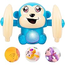 Gooyo Battery Operated Voice Control Monkey Toy with Musical, Dancing, Spinning, Rolling and Sensor Feature for Gifts/Kids/Ba
