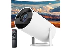 UCMDA Mini Proiettore Portatile 4K - Videoproiettore con Android 11, WiFi 6, BT 5.2, Correzione Trapezoidale, 180° Rotabile, Home Theater, Esterno Compatibile con TV Stick/iOS