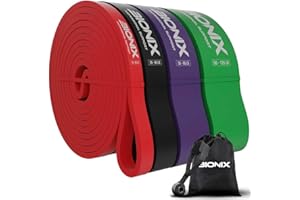BIONIX PROFESSIONAL SUPPORT Bionix Resistance Bands - Pull Up Bands Set - Different Levels, Thick, Heavy, Stretch Bands for Exercise, Workout, Calisthenics, Powerlifting, CrossFit, Muscle Toning, Yoga - Men and Women