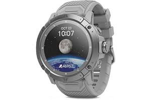 COROS VERTIX 2S Abenteuer-GPS-Uhr, 40 Tage Akkulaufzeit sportuhr, GPS-Navigation mit globalen Offline-Karten, Routenplaner, Herzfrequenzmesser, Klettern, Skifahren, Laufen, Radfahren - Moon