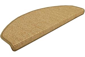 SISALO Natur Sisal Stufenmatten Honig (halbrund) einzeln oder im 15er Set in 2 Größen, Größe/Menge:18x56 cm = 1 Stck.