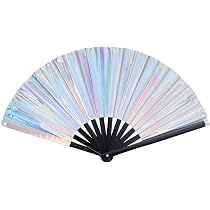 XIUSHE Große Faltbare Handfächer – 2 Stück, Schwarz, Nylon, 63,5 Cm Geöffnet, Für Tanz & Events