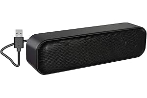 YYV Mini PC Soundbar Lautsprecher, Computer Lautsprecher USB Lautsprecher für Pc, Computer, Desktop, Laptop, Notebook, Tragbarer PC Lautsprecher Plug and Play