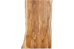 FAMIROSA Piano del Tavolo in Legno Massello di Acacia 100x60x2,5 cm