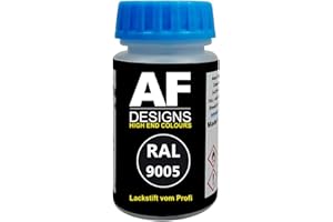 Alex Flittner Designs Lackstift RAL 9005 TIEFSCHWARZ seidenmatt 50ml schnelltrocknend Acryl