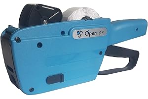 VWPEYY Prezzatrice Open C6 Colore Blu' - 6 Caratteri per 1 Linea di Stampa