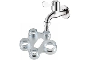 Smavles Herramienta eficiente de ajuste de flujo de agua, herramienta de extracción de aireador de grifo 10 en 1, llave aireadora de grifo multiusos, llave de aireador de metal, llave aireadora para