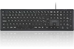 Perixx PERIBOARD-210II, Teclado de Tamaño Completo - Conexión USB-A, Diseño QWERTY Español, Color Negro