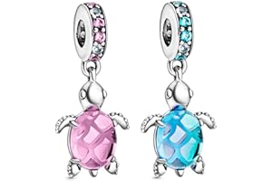 EPCDBBRT 2 Pieces Turtle Pendants, Creative Animal Pendants, Turtle Pearl Pendants, DIY Jewelry Pendants, Suitable for Bracelets, Necklaces and Jewelry