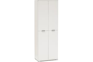 MeMi Me1618BIA Armadio, Legno, Bianco, 36.5x60x174 cm