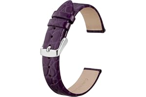 BISONSTRAP Bracelets de Montre en Cuir, Bandes de Remplacement Souples avec Boucle Polie, 10mm 12mm 14mm 16mm 18mm 19mm 20mm