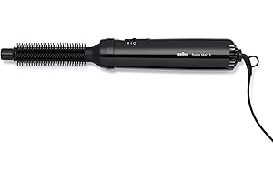 ‎BRAUN Braun Satin Hair 1 Warmluft-Lockenbürste, inklusive Bürstenaufsatz, AS 110, schwarz, 1er Pack