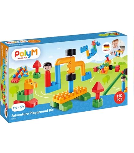 PolyM Bausteine Für Kinder - Weiche, Runde Bausteine Aus Deutschland - Fördert Kreativität