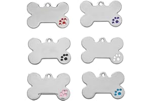 Fyfjur Medaille Chien, Étiquettes de chien, Sculpture de Bricolage Médaille Didentification pour Chat et Chien, Étiquettes Didentification personnalisées en Acier Inoxydable