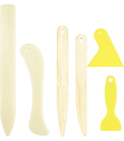 Produktbild von Falzbein Für Papier Set, 5 Stück Papier Bonefolder, Falzbrett