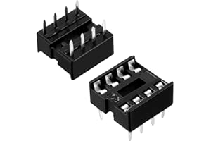 Oiyagai 30 Pcs Supports de Circuit Intégré 2,54mm Dip 8 Broches, Type à Souder