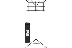 TIGER Mad About – Pupitre pliable facile à plier portable pour partitions avec sac de transport, noir - MS02