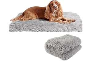 AEYAKA Manta Suave para Perros y Gatos – Manta de Felpa Doble Cara Lavable, Cálida y Esponjosa,Protectora para Sofá, Cama o Coche, Gris 127×100 cm