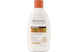 Aveeno Scalp Soothing Haircare Daily Moisture Shampoo, Oat Milk Blend, for Dry Hair, Soothes Dry, Itchy & Flaky Scalp, Clinically Proven, Sulfate Free, 300ml