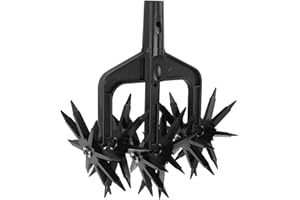 Folanda Cultivador Rotativo, Juego de Escarificador de Suelo de Jardín Desmontable, Escarificador Ventilado 2 en 1 Resistente Al Desgaste Ajustable, Cultivador Rotativo de Jardinería