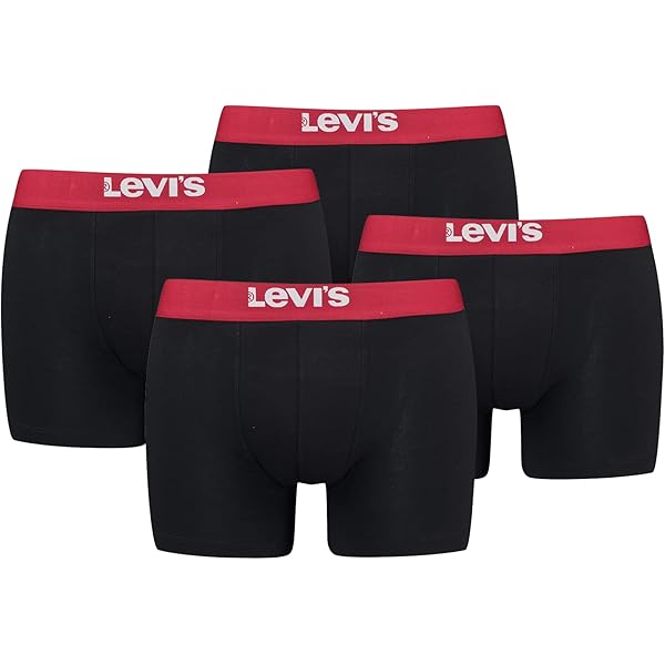 Levi's Boxershorts voor heren, boxers, onderbroeken, 905001001, verpakking van 6 stuks, zwart, XL