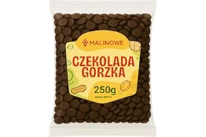 MALINOWE CZEKOLADA GORZKA PASTYLKI 250g CZEKOLADA DESEROWA CIEMNA JAKOŚĆ PREMIUM