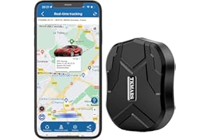 TKMARS GPS Tracker 4G Magnetic Rechargeable Car Tracker, Real-Time Tracking and Alarm, 5000mAh Long Standby, No Monthly Fee, Hidden GPS Tracker for Van Truck Caravan