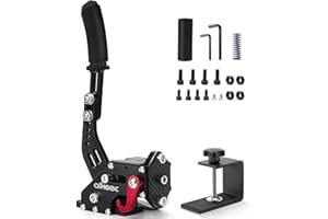 ‎AIKEEC 64 Bit USB Handbremse mit Klemme für PC Windows Sim Racing Games G25 G27 G29 T500 FANATECOSW Dirt Rally mit Handgriff