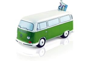 BRISA VW Collection - Volkswagen Spar-Büchse-Schwein-Dose im T2 Bulli Bus Design (Classic Bus/Grün)