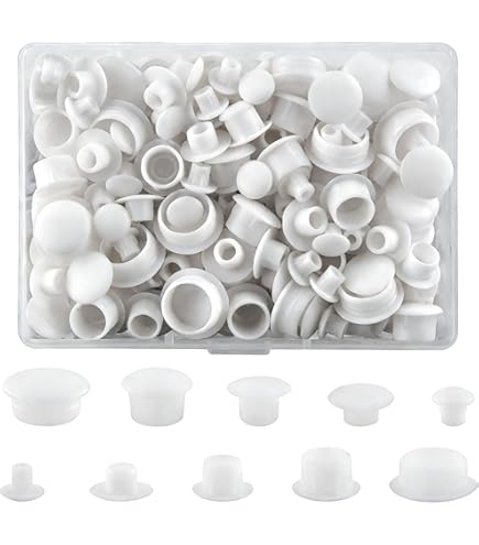 Enkotrade 52 stuks afdekstoppen in wit, 36x30, boorgat 30 mm