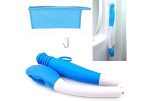 Yuehuamech Toilette Aids Tools Lungo Comfort Wipe Pieghevole Toilette AIDS AIDS Buddy Toilette AIDS AIDS con Gancio di Corda per Disabili Anziani Donne Incinte Donne Ferite