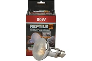 Lucky Herp Ampoule à vapeur de mercure UVA UVB pour reptile, 80 W, culot à vis E27 R80