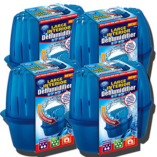 FOUR HOME INTERIOR DEHUMIDIFIER PREVENTS MOULD MILDEW DAMP MOISTURE WINDOW WARDROBE