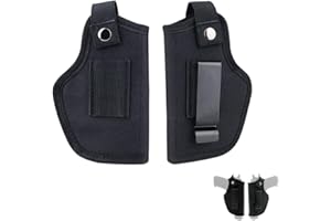 FENQURO 2 Pcs Funda Universal para Pistolas, Oculta al Aire Libre,Material de Nailon, usable, para Manos Derecha e Izquierda, Compatible con la mayoría Pistolas Medianas compactas subcompactas