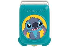 Clementoni Disney Baby - Stitch Flip Phone, téléphone Enfant 9-36 Mois, Centre d'activité avec 4 Touches pour stimuler Le Jeu Imitation avec lumières et Sons, 17519