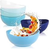 com-four&reg; 6 x Ceramic Bowls 500 ml for Cereals | Stackable Bowls for Breakfast, Salad, Dessert and Appetizer, Elegant Design,