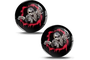SkinoEu® 2 x 30mm 3D Gel Silicona Stickers Pegatinas Adhesivo Calavera Skull Autos Coches Moto Ciclomotores Bicicletas Ordenador Portátil Tuning KS 12