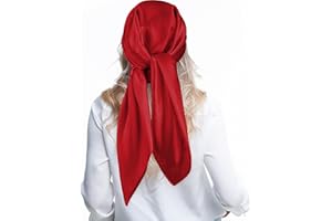 Andibro 89 cm duży kwadratowy satynowy szalik na głowę, jedwabny błyszczący jednolity kolor szaliki, chusty do spania dla kobiet bandana do włosów