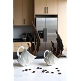 Kahve K&ouml;şesi 2'Lİ D&ouml;k&uuml;len Kahve Dekor Set Biblo 20,5 cm, 17,5 cm, 23b452evrw