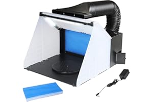 AWSUC Aerografo Cabina di aspirazione con LED Cabina Aspirazione 4m³/min con filtro aggiuntivo per modellazione e pittura aerografo