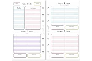 ‎SINNWUNDER SinnWunder® 2024 Premium Kalendereinlagen - 2 Tage pro Seite bzw. 4 Seiten pro Woche – Größe Personal - LuckySinn