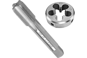 FIFIBANG M16x 1,5mm Gewindeschneider und Gewindeschneideisen, Gewindebohrer & Außengewindeschneider Set, HSS Metrisch Gewindeschneidsatz, Feingewinde Schneider für Innen- und Außengewinde