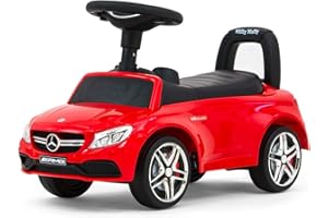 Milly Mally Mercedes AMG C63 Coupe S Rutscher, Auto für Kinder ab 1 Jahr, interaktives Rutscherauto mit Hupe und Motorgeräuschen Rot