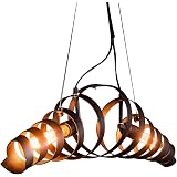 Industrielle Hängeleuchte Mit Hanfseil – Retro Pendelleuchte E27, Schwarz, 40 Cm, Für Wohnzimmer & Küche