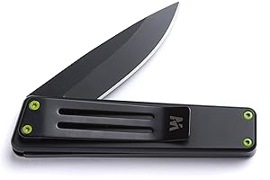 Whitby Pocket Knife, 2.5" Mint Stainless Steel Folding Knives Charcoal Grey Finish, Stylish High Performance, Non Locking EDC Blade, Portable for Camping Hiking Backpacking