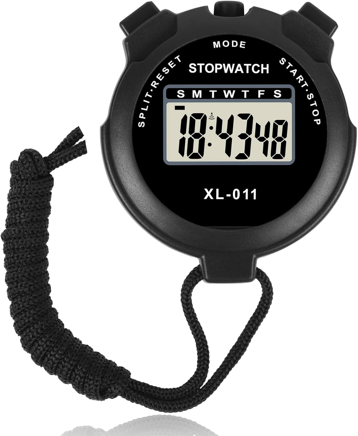 Vicloon Chronomètre numérique, chronomètre, horloge, chronomètres de | sport avec grand écran, horloge 12/24 heures, alarme, chronomètres numériques pour football, course, natation, fitness (noir)