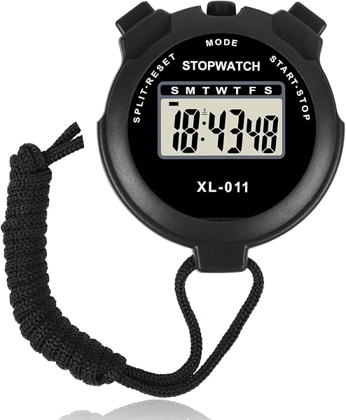 Vicloon Digital Sport Stoppuhr Timer, Digitale Stoppuhr mit Großem Display, Sport Stoppuhren mit Wecker, Kalender, Woche, für Trainer, Schiedsrichter, Basketball, Laufen, Schwimmen - 1